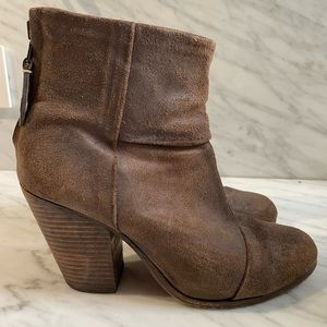 Rag & Bone Nubuck Suede Newberry Booties Brown
